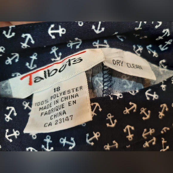 Talbots Vintage Anchor Blouse & skirt set- Size 18 - Picture 8 of 8